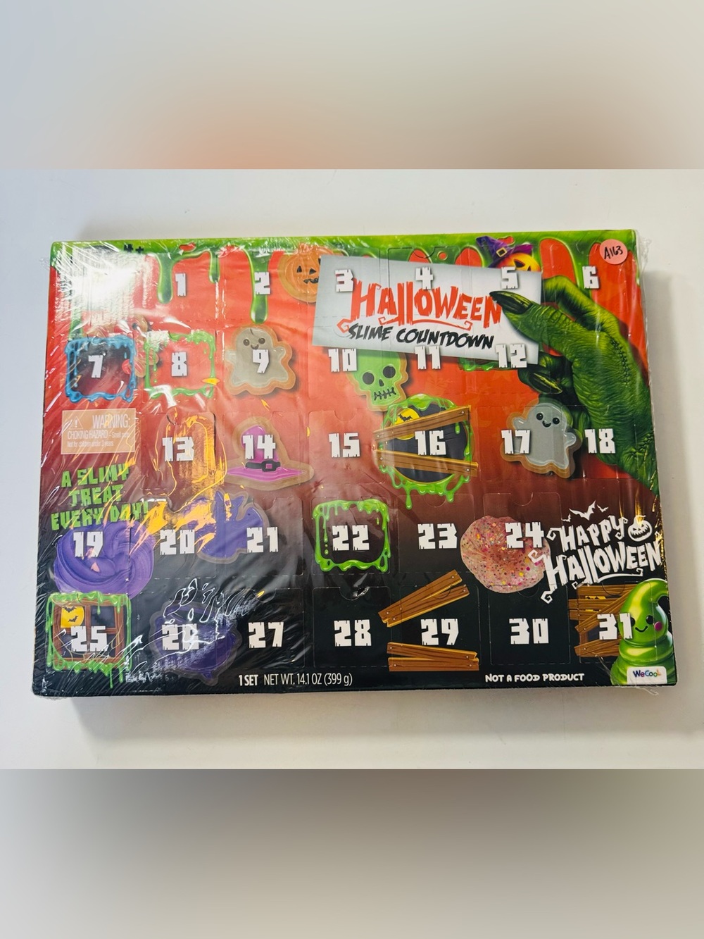 WeCool Halloween Slime Countdown Advent Calendar 31 Days Mystery Charms NEW Dama